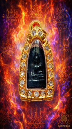 Amulette du Bouddha en Lek Lai Nam Rong – Très Vénérable Luang Phor Oun du Wat Tankong # 814 Magic of the Buddha