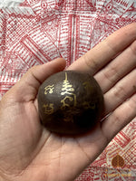 Grosses pépites de fer magique bleu Lek Namphi ornées de Yant # 662