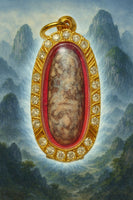 Amulette Shiva Lingam en pierre relique Hin Khao San des grottes sacrées de Khao Sam Roi Yot # 704