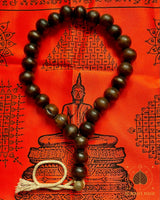 📿 Chapelet bouddhiste votif Look Phrakham – Bois sacré Mae Mongkhön – Très Vénérable Luang Phor Kambu (Wat Kut Chompoo) # 677