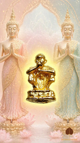 Amulette Roop Lor miniature de Luang Phor Koon Parisutho du Wat Banrai # 860