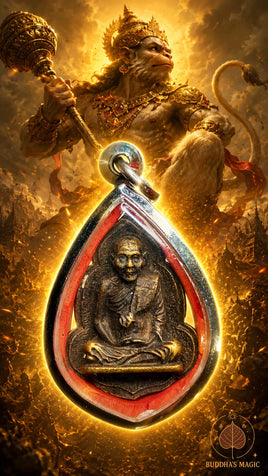 Amulette Roop Lor de Luang Phor Noo Chinagamo et Hanuman guerrier – Wat Thung Laem # 880 Buddha's magic.