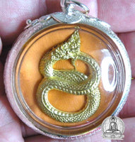 Golden Nâgas amulet - Wat Barn Moh (Temple of the Most Venerable LP Sangha). #116