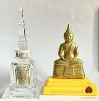 🛕 Chedi translucide aux reliques Sarira arc-en-ciel et Bouddha – Wat Luang Phor Sothorn # 700