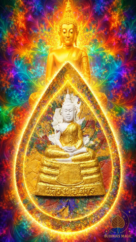 Tablette votive multicolore du Bouddha Luang Phor Sothorn (série limitée Phra Phong Maha Mongkol) # 856 Magic of the Buddha