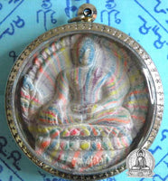 Grande amulette multicolore du Bouddha LP Sothorn et de Ganesh 