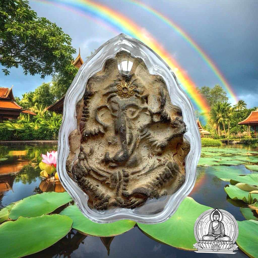 Grande amulette du dieu éléphant Phra Pikanet - Très Vénérable LP ...