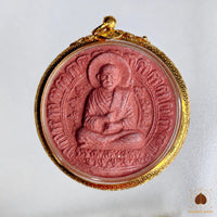 Grande amulette rouge de Luang Phor Toh avec Dharmachakra # 887
