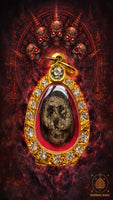 💀 Rare amulette Mae Hong Prai en cendres de bûcher funéraire anciens # 819 Magic of the Buddha