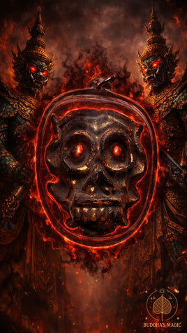 Rare et puissante amulette crâne Mae Hong Prai - Vénérable Luang Phor Somchai du Wat Dan Guien # 850 Magic of the Buddha