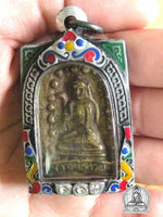 Ancient fortune amulet of Mae Nang Kwak - Most Venerable LP Kuay. #114
