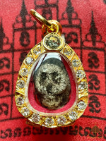 💀 Rare amulette Mae Hong Prai en cendres de bûcher funéraire anciens # 819 Magic of the Buddha