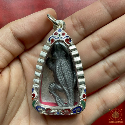 🐊 Amulette Crocodile Jorakey Tone - Luang Phor Thong Panyawaro du Wat Hin Rae Khao # 834 Magic of the Buddha
