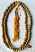 🧿 Grand chapelet chinois en bois précieux – Bille de tête fluorescente aux Trois Bouddhas – Production limitée de temple (Thaïlande) # 798 Magic of the Buddha