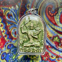 Tsa Tsa Manjushri en céramique verte – Wat Bhoman Khunaram # 849 Magic of the Buddha