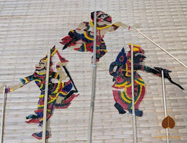 Marionnettes de théâtre d’ombre Nang Talung – Artisanat thaïlandais traditionnel # 754