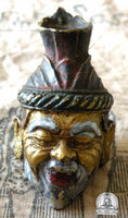 Petits masques de Lersi en bois sculpté peint - Wat Païlom. # 83