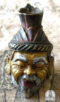 Petits masques de Lersi en bois sculpté peint - Wat Païlom. # 83 - Magic of the Buddha