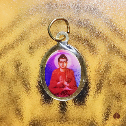 Médaille ancienne du Dalaï Lama Tenzin Gyatso amulette bouddhiste (années 1980 / 1990) # 852 Buddha's magic.