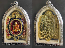 Médaille dorée tortue dragon Phra Tao Manghön - Très Vénérable LP Chalerm.