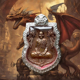 Sacred Medal blessed by the Most Venerable Luang Phor Suang (Wat Tham Phrom Sawat, 2012) # 585