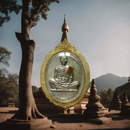 Médaille portrait Roop Lor (avec relique) - Très Vénérable LP Koon Parisutho. # 366