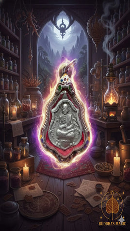 Somdej Phra Putthacharn Toh Phrommarangsi en mercure alchimique - Wat Bang Khun Phrom, 1966 # 769 Magic of the Buddha