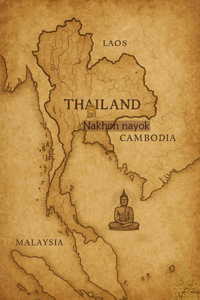 Amulette violette Pu Sri Suttho Nakarat Racha (Roon Duang Séthi) – Wat Maniwong # 820 Magic of the Buddha