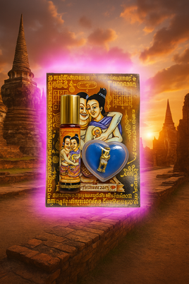 Set de magie d'amour exclusif – Huile Nam Man Sanaeh Siang Phaeng et cire bleue Kee Phung # 633