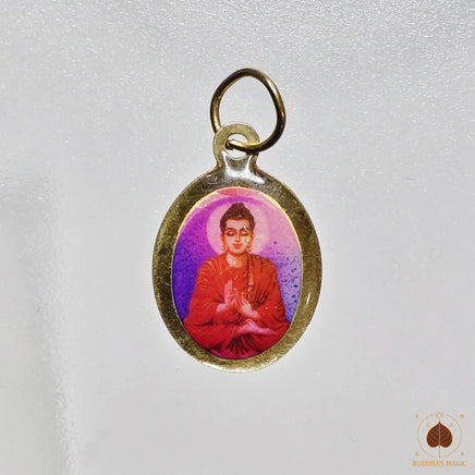 Médaille ancienne du Dalaï Lama Tenzin Gyatso amulette bouddhiste (années 1980 / 1990) # 852 Buddha's magic.