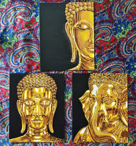 Peintures originales de Lyn – Bouddha et Ganesh – Pièces uniques Magic of the Buddha