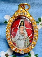 Pendentif ancien double face de la Bodhisattva Guan Yin # 562 Magic of the Buddha