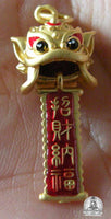 Joli pendentif Chinois masque de dragon du temple du dragon d'or. # 37