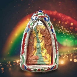 Amulette de charme Phra Khunpen multicolore –  Vénérable Phrakru Sophon Thamwichit. # 579