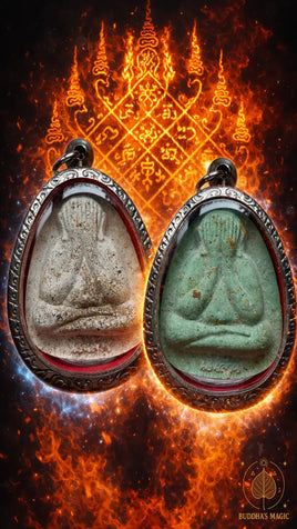 Amulette Phra Pidta Ngern Lan - Très Vénérable Luang Phor Path Punyakhammo du Wat Huay Duan # 825 Magic of the Buddha