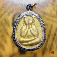 Amulette protectrice Phra Pidta Jumbo Roon Plodnee Song Traimas - Très Vénérable Luang Phor Path du Wat Huay Duan # 847 Magic of the Buddha