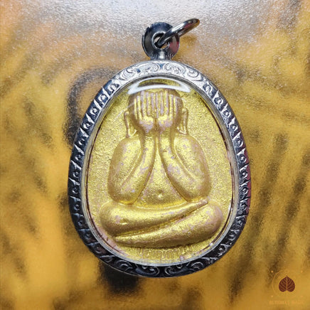 Amulette protectrice Phra Pidta Jumbo Roon Plodnee Song Traimas - Très Vénérable Luang Phor Path du Wat Huay Duan # 847 Magic of the Buddha