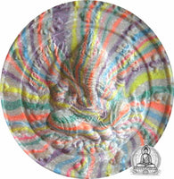 Grande amulette multicolore du Bouddha LP Sothorn et de Ganesh - Wat Luang Phor Sothorn # 99