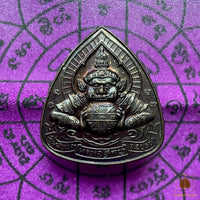 Phra Rahu Amulet in Alchemical Loh Dam Alloy - Wat Phanang Choen # 864