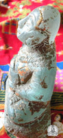 Rare statue ancienne en verre alchimique de Phra Siwali. # 39