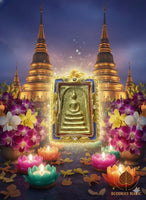 🔔 Phra Somdej au Nagas en Lek Lai Doré (Lek Lai See Thong) # 761