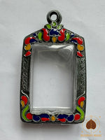 🕉 Reliquaire pour amulettes Phra Somdej – motifs polychromes artisanaux # 682