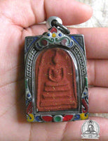 Amulette Phra Somdej rouge - Wat Khao Bandaï It (Temple du Très Vénérable LP Daeng). # 103