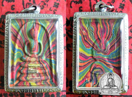 Amulettes Thaï Phra Somdej multicolores - Wat Pikul Thong (Temple du Très Vénérable LP Pae) 