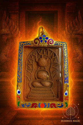 Rare amulette ancienne du Bouddha de fortune Phra Sanghajai - Très Vénérable LP Tae du Wat Sam Ngam. # 394 Magic of the Buddha
