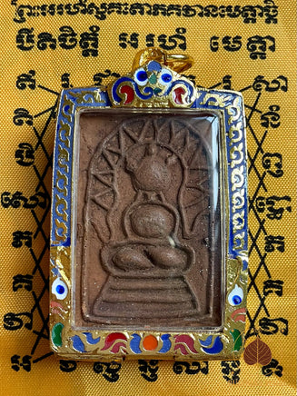 Rare amulette ancienne du Bouddha de fortune Phra Sanghajai - Très Vénérable LP Tae du Wat Sam Ngam. # 394 Magic of the Buddha