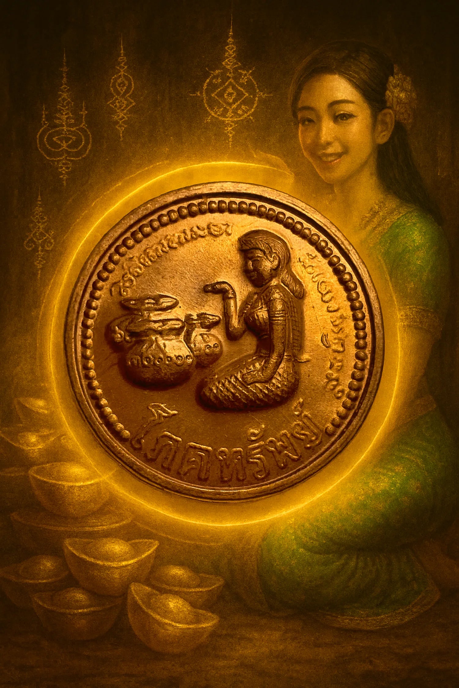 Magical Fortune Coin of Mae Nang Kwak and Chuchok - Very Venerable