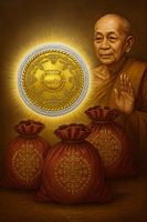 Pièce de monnaie de fortune - Wat Po Than (Temple de Luang Phor Kerd) # 634