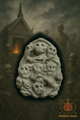 🕯️ Plaque votive ésotérique aux Onze Fantômes – Cendres rituelles du Wat Kositaram # 705