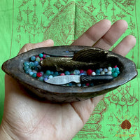 Pot reliquaire Pla Kad, Meedh Moh et sarira multicolores - Très Vénérable LP Nuam. # 640